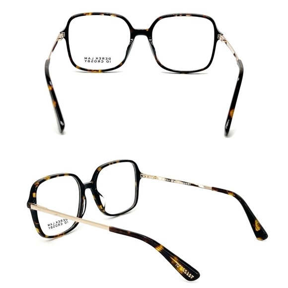New Derek Lam 10 Crosby Noah Frames Tortoise & Gold Glasses Brown Eyewear